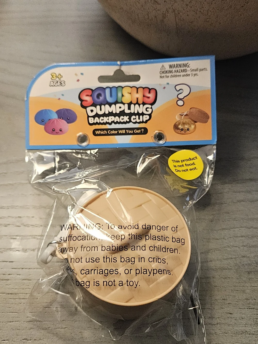 Squishy Dumpling Backpack Clip - RARE Dumpling - Picture 1 of 3